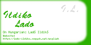 ildiko lado business card