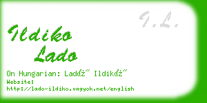 ildiko lado business card